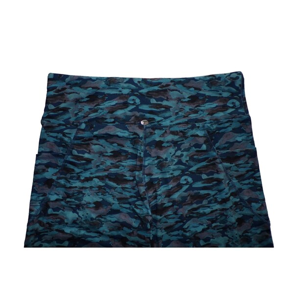 Tahari Sport Blue Camouflage Stretch Crop Pants Athleisure Plus Size 3X NWT! $92 - Picture 3 of 3
